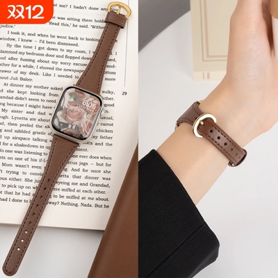 适用iwatch11表带S11苹果S10手表applewatch9真皮S8夏天小众7高级新款SE3女10代创意11运动智能ultra皮质腕带
