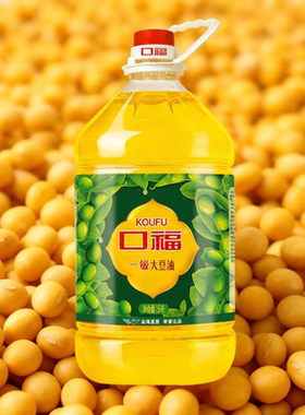 【口福】一级大豆油5L*4桶整箱装食用油烹饪煎炸炒菜家用商用