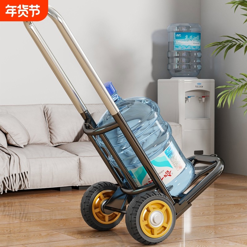 买菜小拉车购物车可折叠静音收纳拉水桶手推车拉杆车便携爬楼拉车