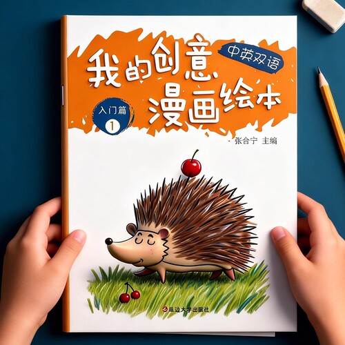 我的创意漫画绘本进阶涂色画本儿童幼儿填色涂鸦画板幼儿园控笔训练入门 双语启蒙绘画本图画书画画diy填色本子适用蜡笔水彩马克笔
