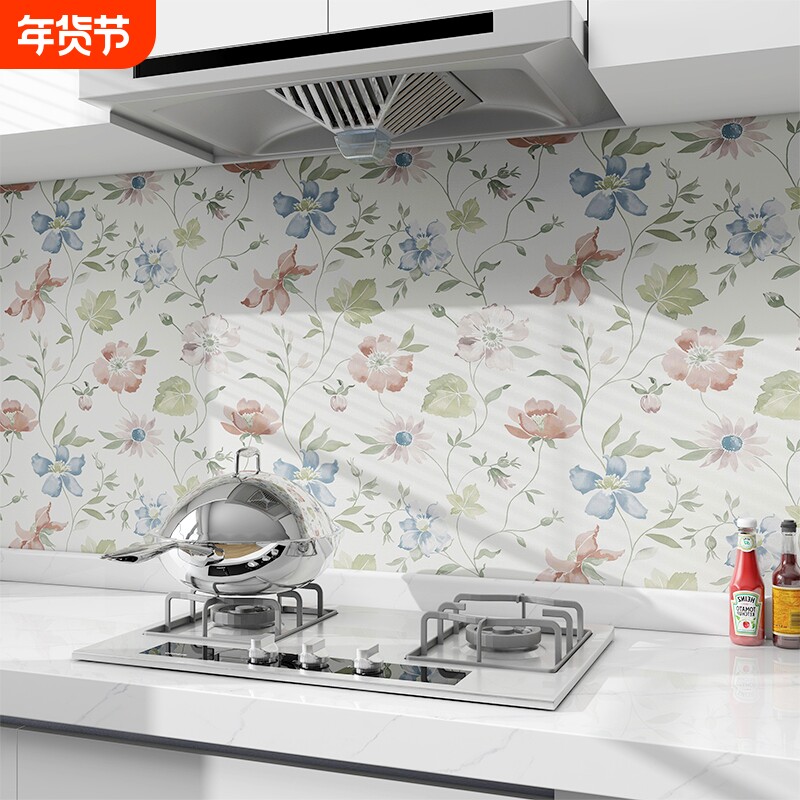 厨房防油贴纸防水防潮自粘墙面灶台装饰翻新耐高温墙贴瓷砖墙纸