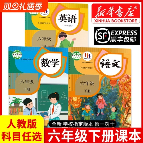 新华正版直发六年级下册全套课本