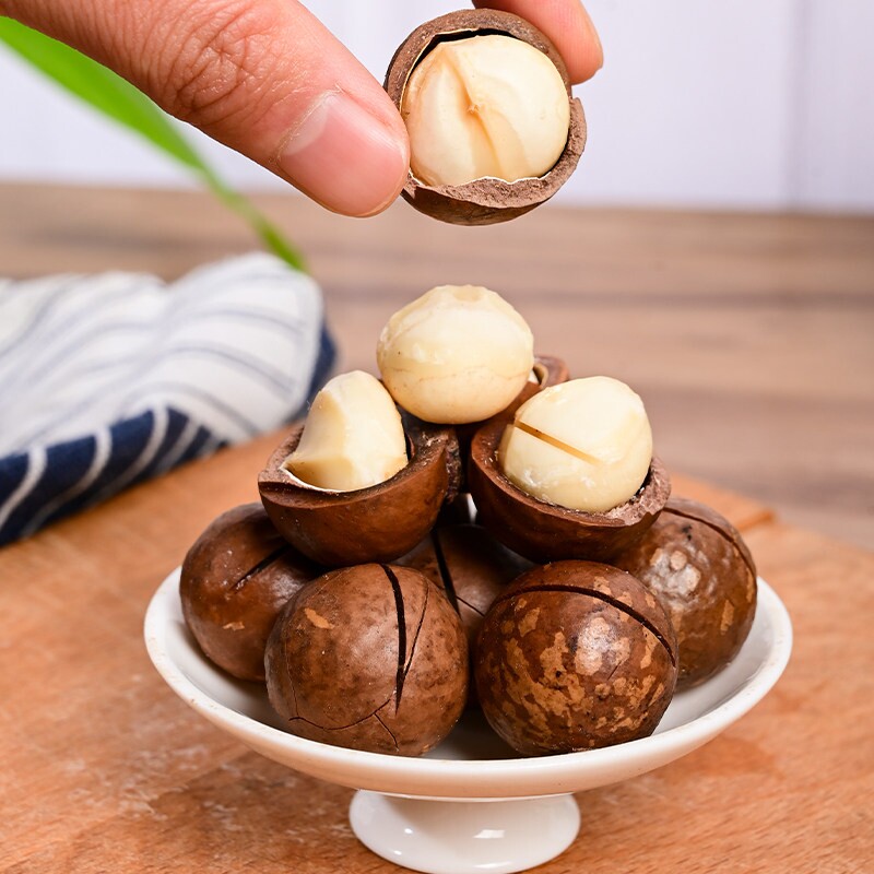 新货夏威夷果大颗粒奶油味原味坚果送开壳器罐儿童年货零食袋装
