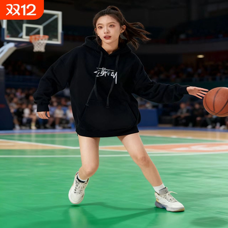 2025款潮牌斯图西重磅宽松男女同款stu休闲秋冬美式连帽套头卫衣9