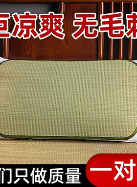 夏季凉枕套片草席一对装夏天枕头套家用成人大号枕片单双人整片套