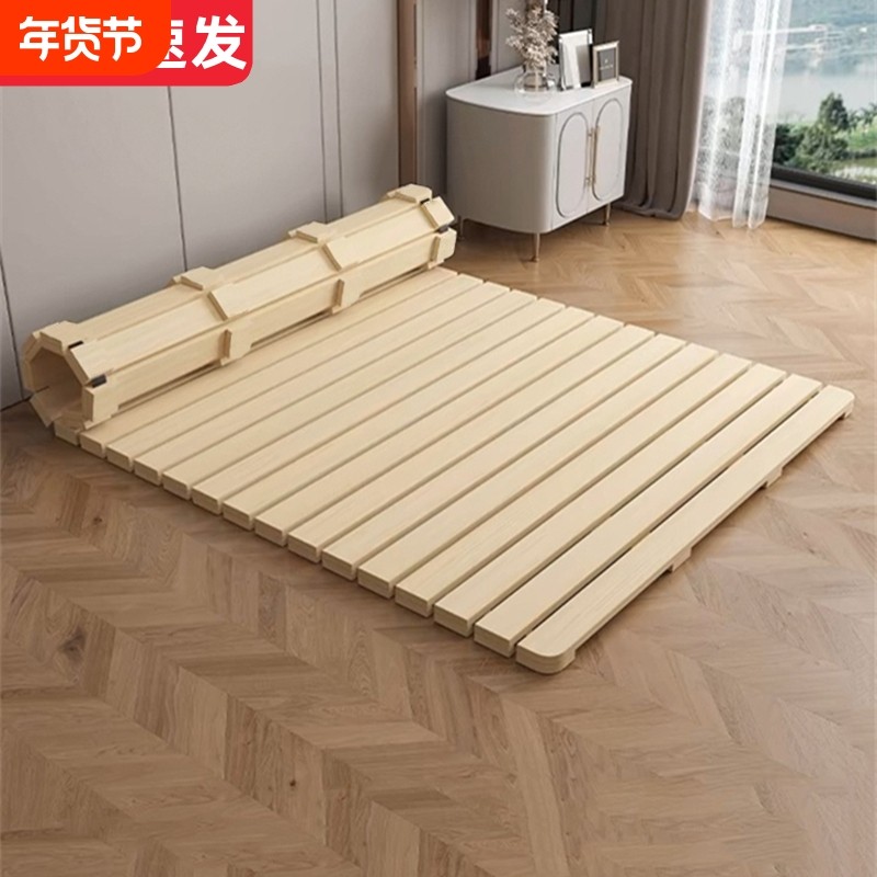 矮床防潮排骨架硬床板实木榻榻米打地铺床地板床地台木板折叠阳台