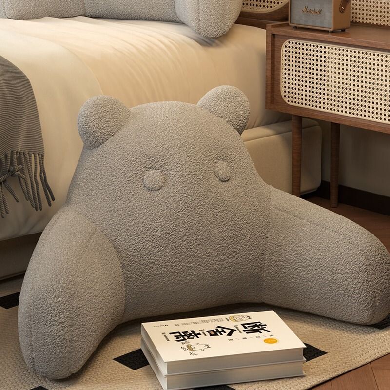 小香熊腰枕靠垫床头靠垫沙发孕妇护腰小孩抱枕可拆洗腰靠懒人神器