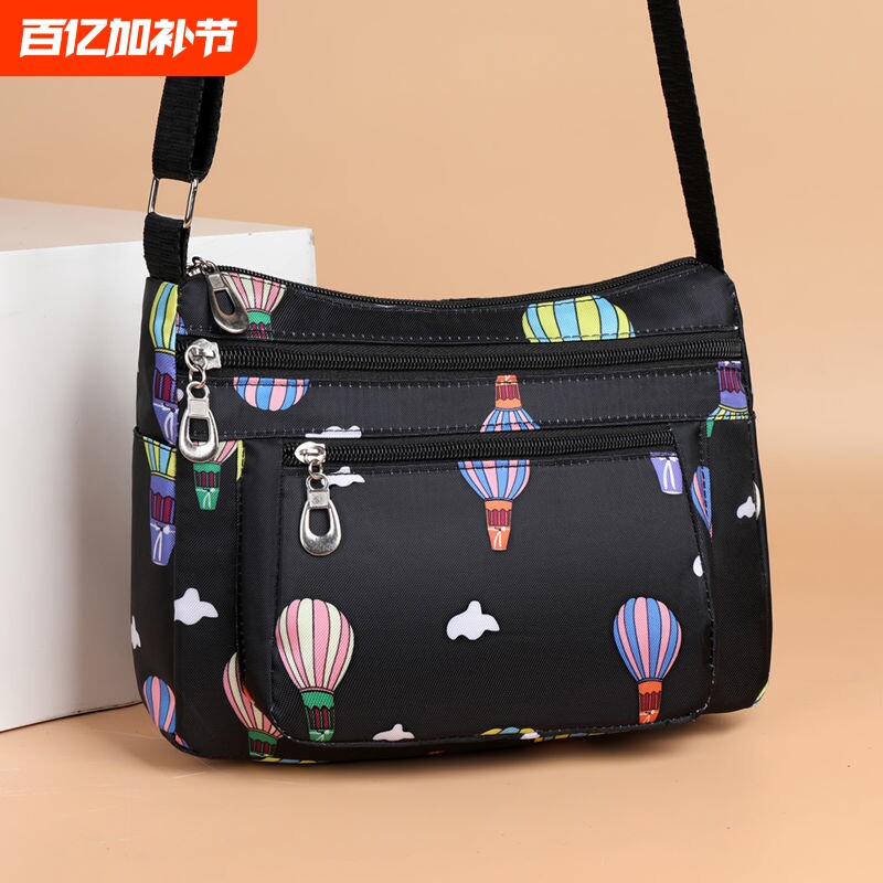 斜挎包女小包包2024新款牛津布帆布包休闲百搭运动单肩包大气时尚