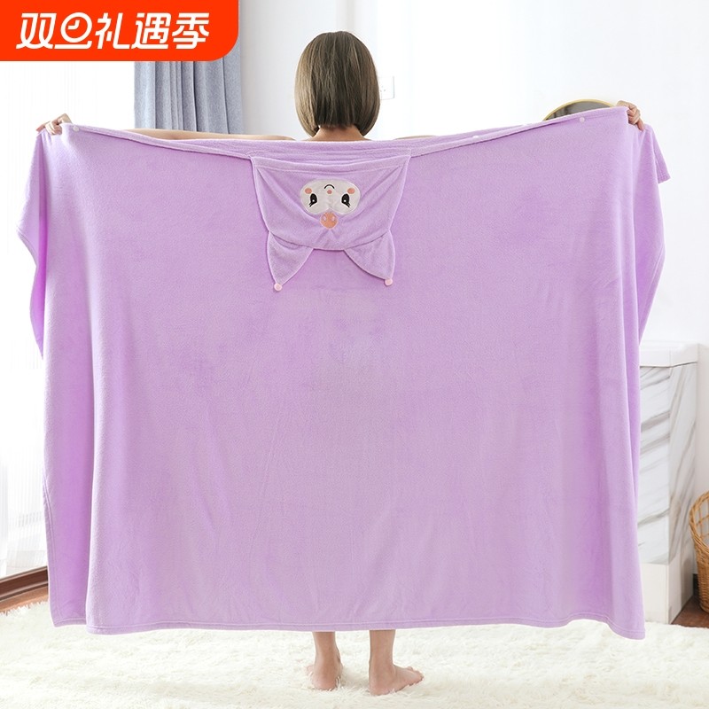 珊瑚绒儿童浴巾斗篷浴巾大宝宝柔软吸水男女儿童可穿浴巾浴袍