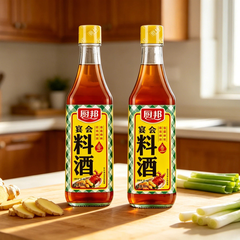 厨邦料酒家用宴会500ml黄酒去腥解膻肉类烹饪调味炒菜陈皮酒精