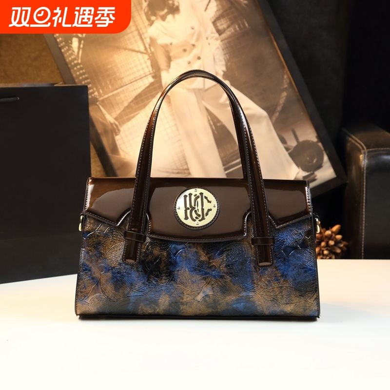 2025新款简约大气时尚手提包中年女包妈妈包包真皮大包单肩斜挎包