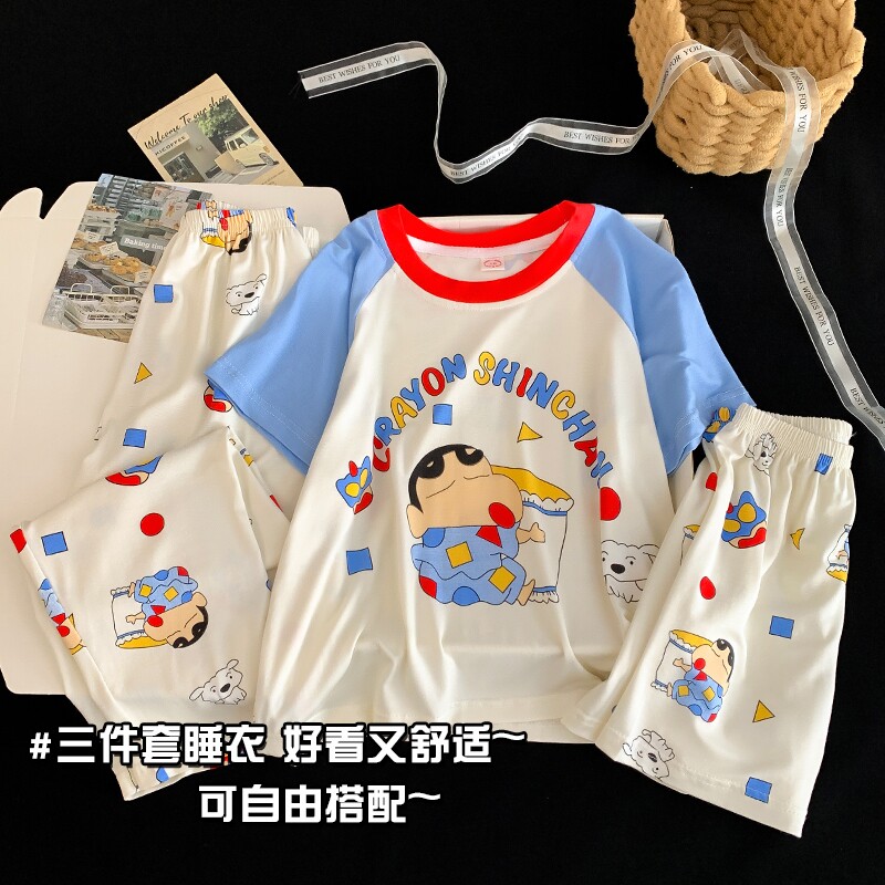 莫代尔儿童睡衣男童夏季薄款短袖长裤女童男孩2026新款家居服套装