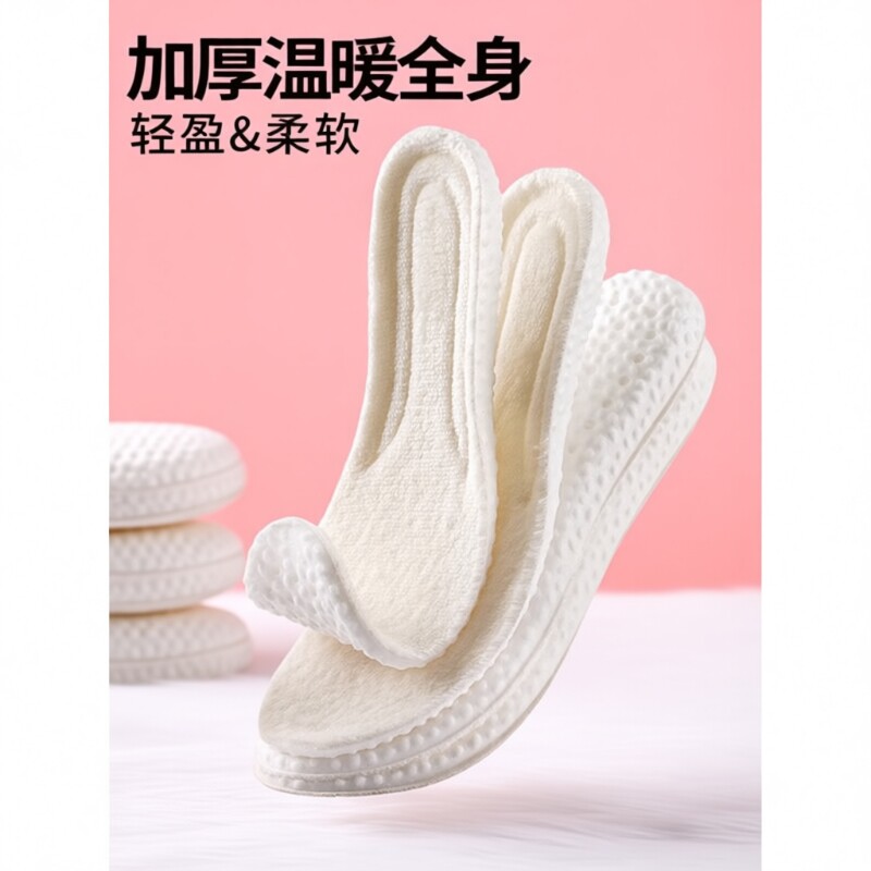冬季保暖运动踩屎感鞋垫图片