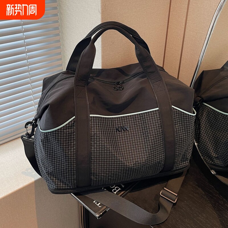 旅行包女2026时尚大容量短途旅游行李包手提轻便斜挎运动健身包