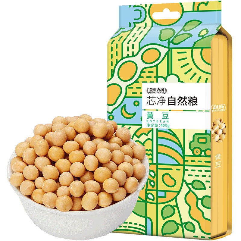 盖亚农场有机非转黄豆400g农家自种豆浆优质食材美味新鲜