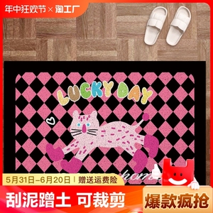 潮酷入户门地垫门口进门脚垫可裁剪丝圈进户门垫可擦防滑耐脏地毯