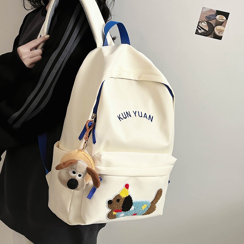 伊布古奇简约高颜值书包女士初中生小众可爱小学生旅行双肩包防水