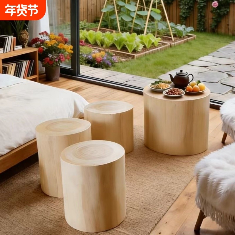 实木圆木墩子根雕凳子摆件原木树墩底座茶几木桩坐凳换鞋凳矮凳,住宅家具,床尾凳/长凳,淘宝优惠券,粉丝福利购,淘宝优惠卷