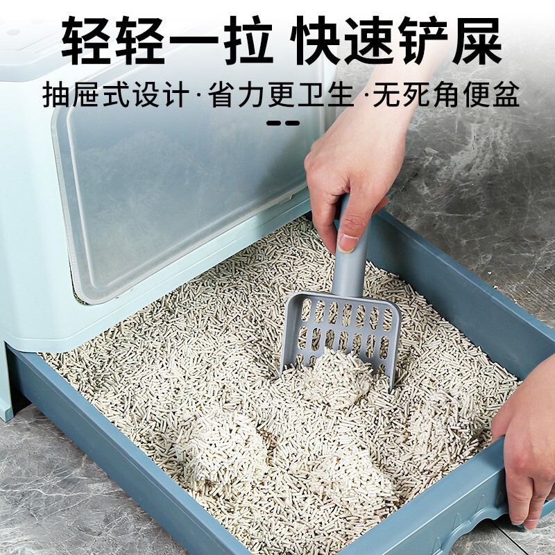 猫砂盆超大号防外溅一个起批上进下出全封闭隔臭超大抽屉宠物用品