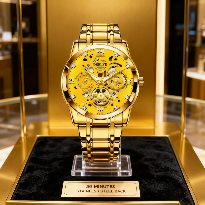 瑞士同款青少年初高中学生手表男款简约潮流全自动机械防水石英表