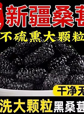 黑桑椹干新货免洗无沙新疆桑葚干2斤野生非特级泡茶泡水水果当季