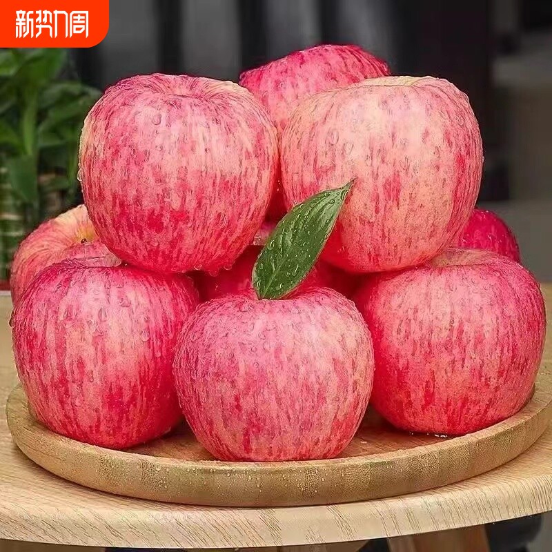 甘肃静宁红富士苹果脆甜多汁冰糖心苹果新鲜产地直发包邮到家