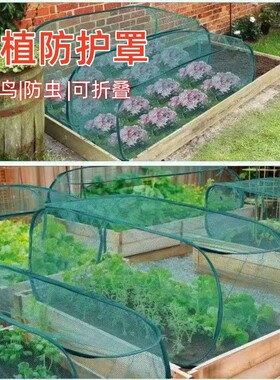 家用蔬菜保护罩阳台多肉防鸟罩植物遮阳种菜防虫网盆栽花棚罩折叠