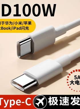 双typec数据线ctoc口两头pd快充线适用华为tpc小米苹果macbook笔记本电脑ipadpro闪车载手机充电线器双头充满