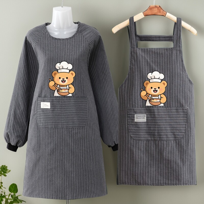 烧烤专用围裙厨房家用年轻款干活大人上班棉工作服大人罩衣女新款