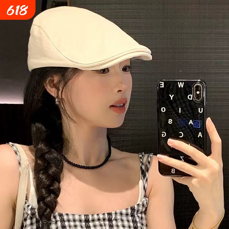 百搭小众报童画家贝雷帽鸭舌帽帽子文艺英伦复古日系鸭舌前进帽女