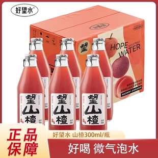 好望水望山楂杨梅果汁饮料气泡水汽水柠萌杏福300ml桃花好喝浓缩