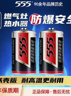 555铁壳大号电池1号D型1.5V一号R20热水器天然气煤气燃气灶专用电池耐高温 手电筒无汞环保优质高性能干电池