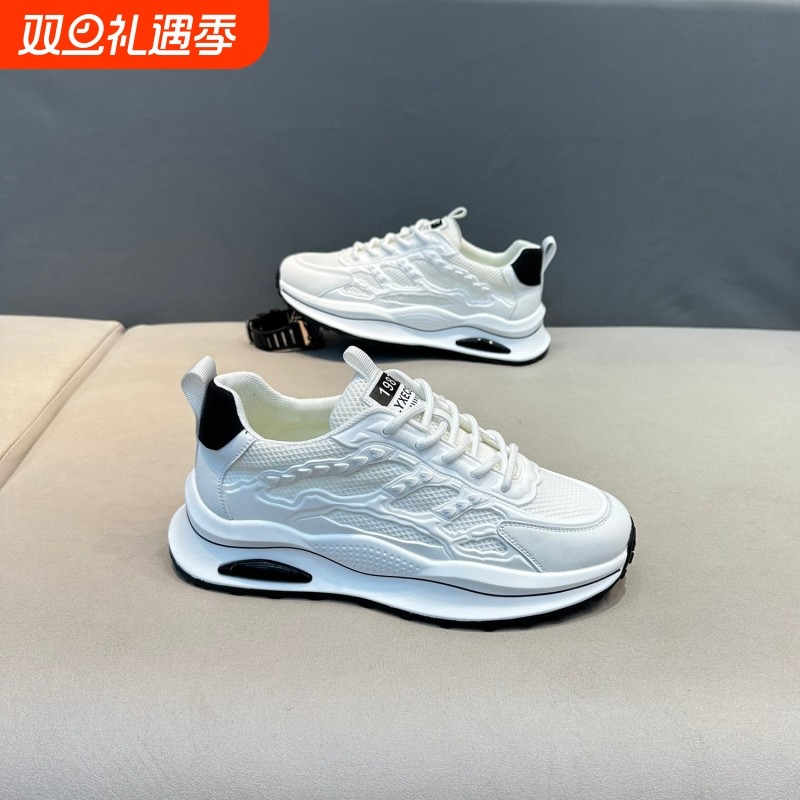 品牌断码网面男鞋夏季2025新款软底透气鞋子百搭小白鞋男士休闲运