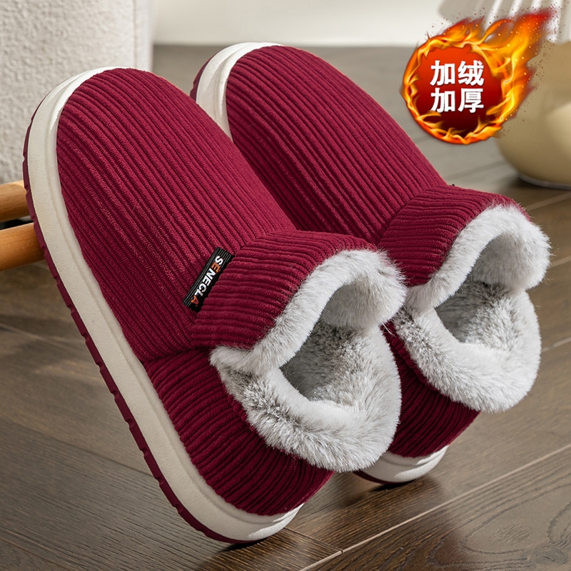 2025冬季新款雪地靴老北京棉鞋女加绒加厚防滑一脚蹬保暖棉靴厚底