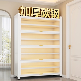 鞋柜鞋架家用门口钢制一体多层防尘大容量玄关置物架收纳柜子简易