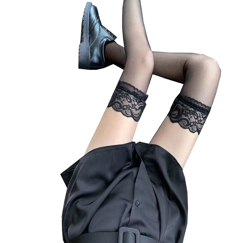 黑丝袜性感女过膝白丝渔网袜中筒长筒袜子半截情调潮高筒情趣薄款