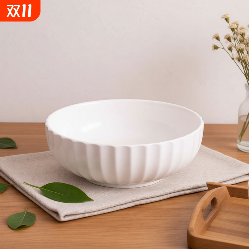 纯白大汤碗家用特号盆创意