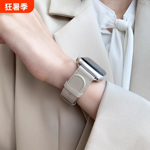 【官网同款】适用小米手环9Pro表带真皮质8Pro女生高级感手腕带红米watch4/5运动vivowatchgt智能华为fit3男