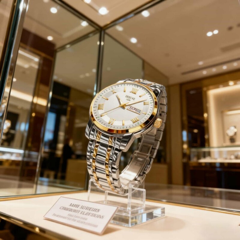 男款手表全自动非机械表钢带商务防水石英腕表高级感男士正品名牌