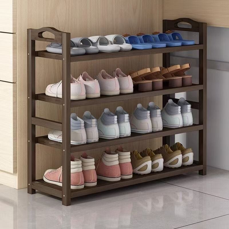 家用鞋架子多层门口入户门简易2025爆款实木出租房用鞋柜楠竹收纳
