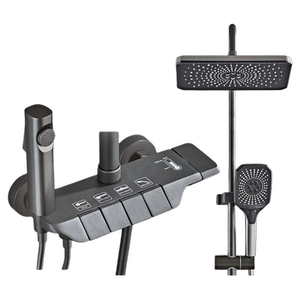 全铜淋浴花洒套装家用简易混水阀沐浴卫浴浴室增压花晒水龙头淋雨