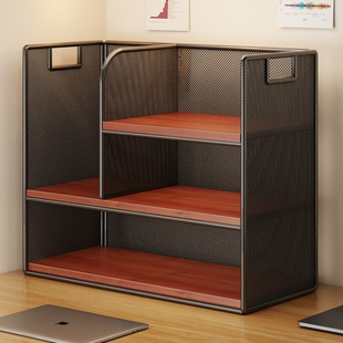 桌面置物架书桌多层书架办公台面多功能开放式一体式免安装收纳架