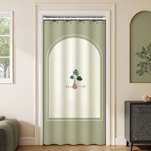 免打孔门帘空调挡风厨房挡油烟家用隔断帘卫生间卧室隐私遮挡布帘