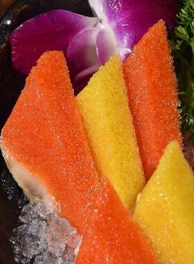 希鲮鱼籽西鳞鱼籽刺身希零鱼籽即食日式寿司料理红黄搭配水产冷冻