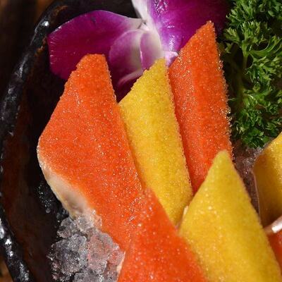 希鲮鱼籽西鳞鱼籽刺身希零鱼籽即食日式寿司料理红黄搭配生鱼片