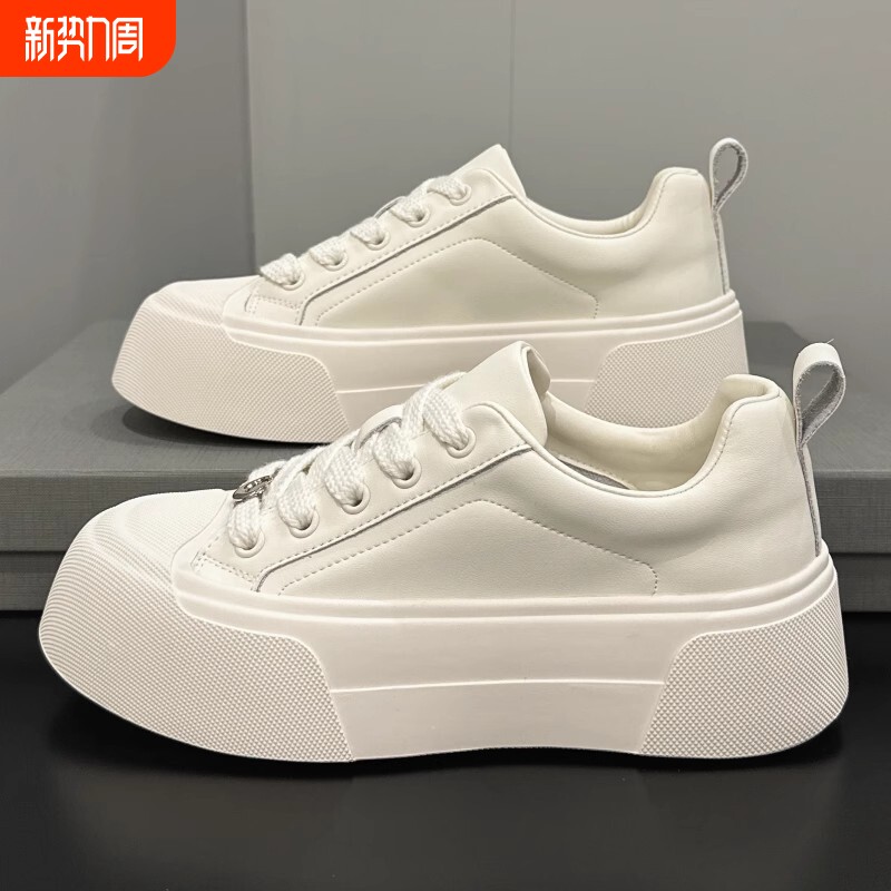 品牌断码高级感小白鞋女2026春季新款百搭女鞋子厚底松糕爆款休闲