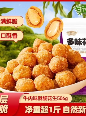 浙梅多味花生506g零食小吃休闲食品炒货脆皮批发怀旧特产下酒菜