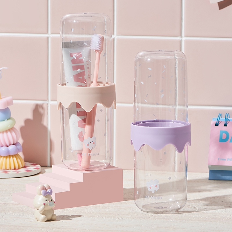 旅行洗漱套装漱口杯便携式牙刷杯学生宿舍牙膏收纳旅游外出神器女