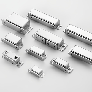 锁扣免打孔 不锈钢柜门磁吸衣柜门吸强力吸合器门碰强磁碰珠老式