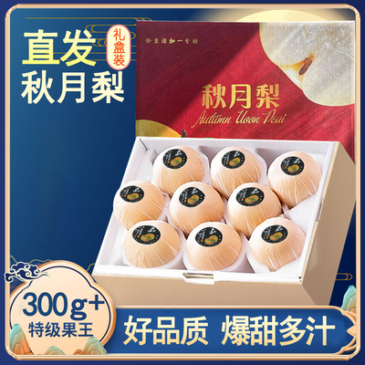 礼盒装正宗秋月梨新鲜梨子水果应当季整箱包邮脆蜜梨冰糖雪梨